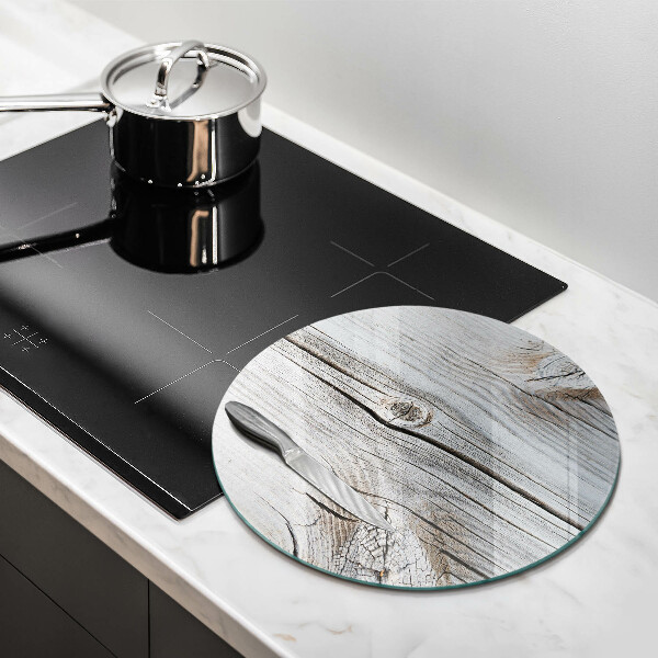 Szklana deska kuchenna Jasna struktura drewna