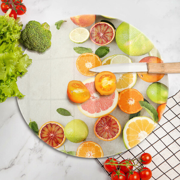 Szklana deska kuchenna Owoce cytrusy