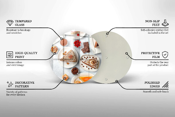 Szklana deska kuchenna Słodkości ciasta