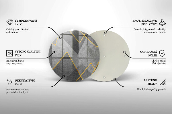 Szklana deska kuchenna Ostre kształty