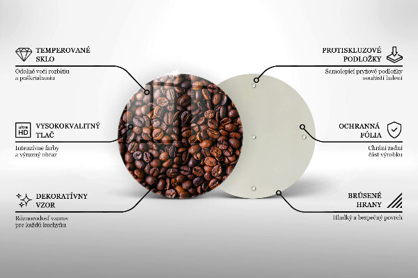 Szklana deska kuchenna Kawa ziarna