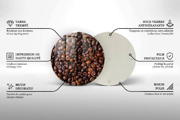 Szklana deska kuchenna Kawa ziarna