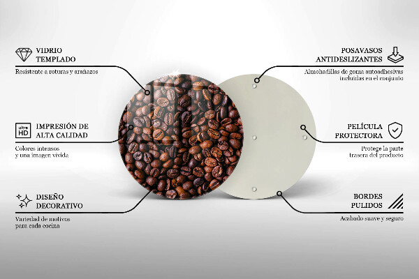 Szklana deska kuchenna Kawa ziarna