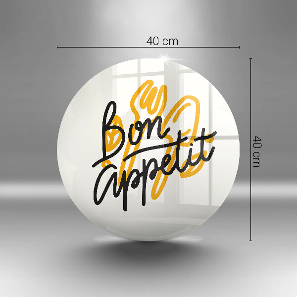 Szklana deska kuchenna Napis Bon Appetit