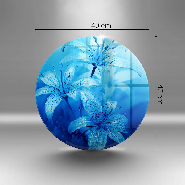 Deska kuchenna szklana Błękitne kwiaty