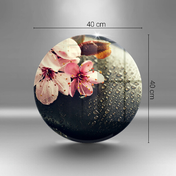 Deska kuchenna szklana Kwiaty kamienie zen