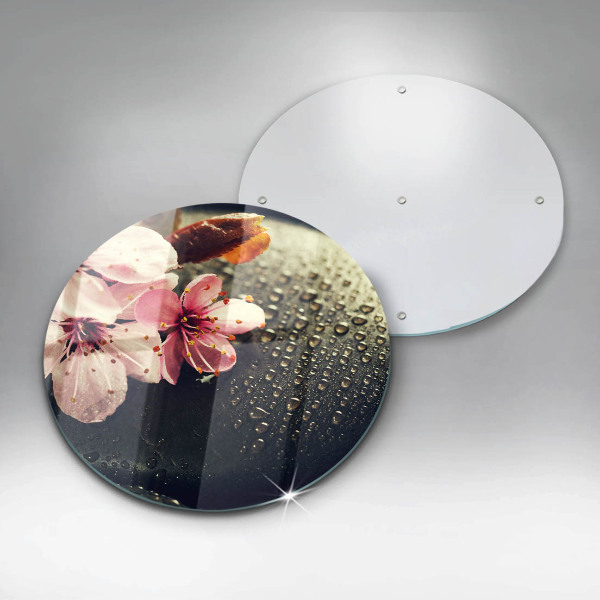 Deska kuchenna szklana Kwiaty kamienie zen