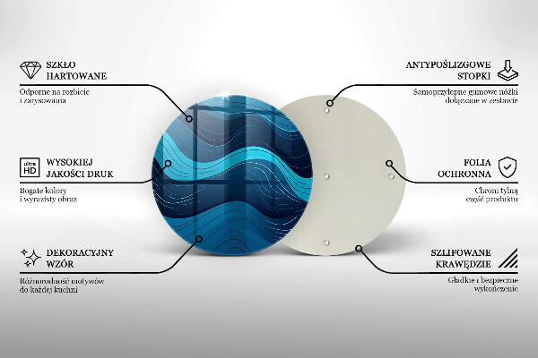 Deska kuchenna szklana Abstrakcyjne fale