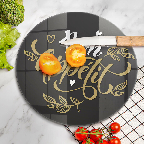 Deska kuchenna szklana Napis Bon Appetit