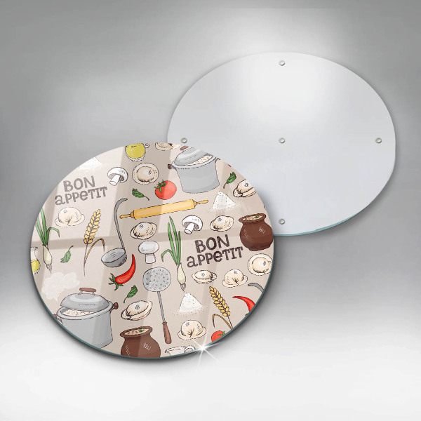 Deska kuchenna szklana Ilustracja kuchnia