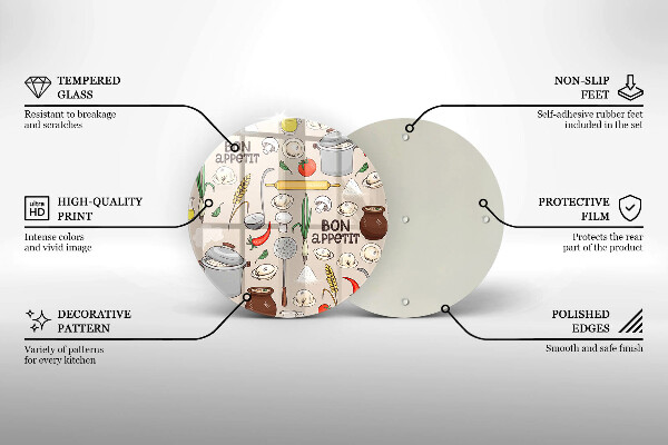 Deska kuchenna szklana Ilustracja kuchnia