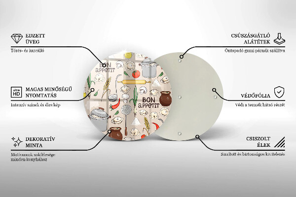 Deska kuchenna szklana Ilustracja kuchnia