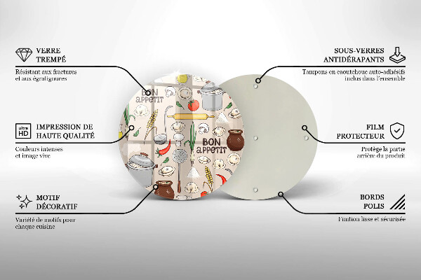 Deska kuchenna szklana Ilustracja kuchnia