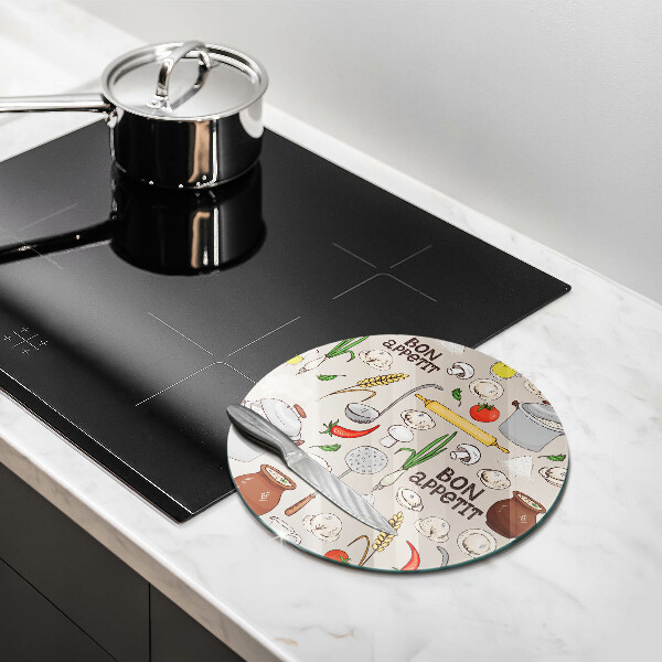 Deska kuchenna szklana Ilustracja kuchnia