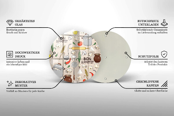 Deska kuchenna szklana Ilustracja kuchnia