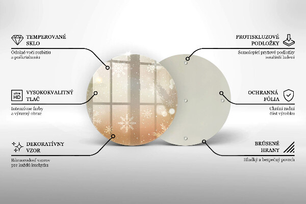 Deska kuchenna szklana Płatki śniegu