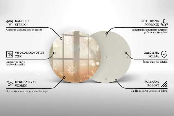 Deska kuchenna szklana Płatki śniegu