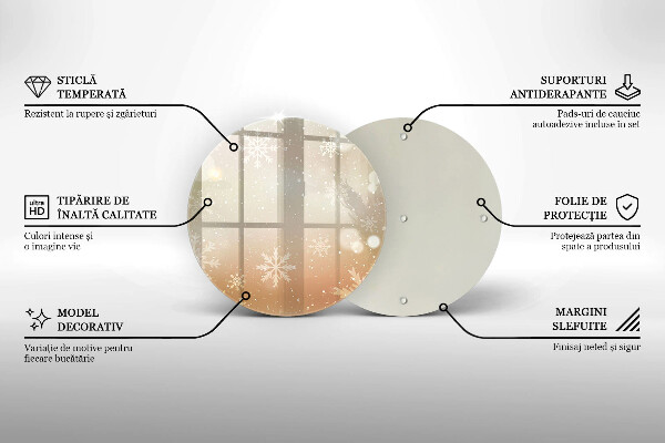 Deska kuchenna szklana Płatki śniegu