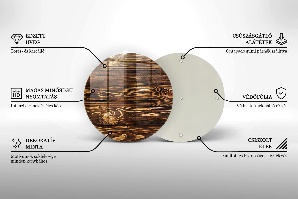 Deska kuchenna szklana Tekstura drewno