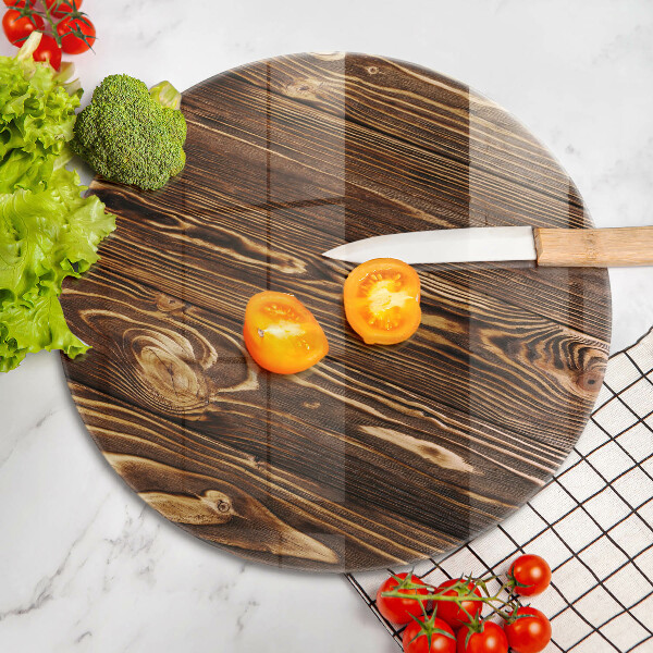 Deska kuchenna szklana Tekstura drewno