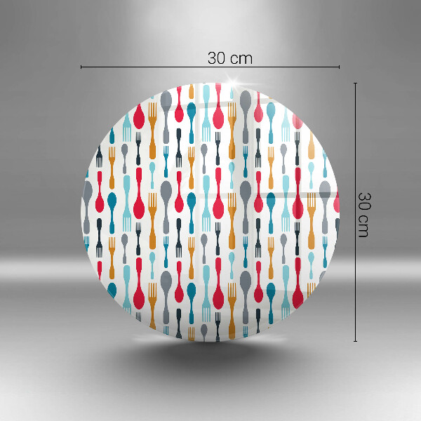 Deska kuchenna szklana Ilustracja łyżki