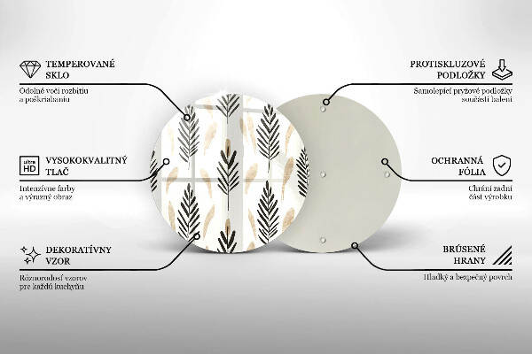 Deska kuchenna szklana Boho rośliny