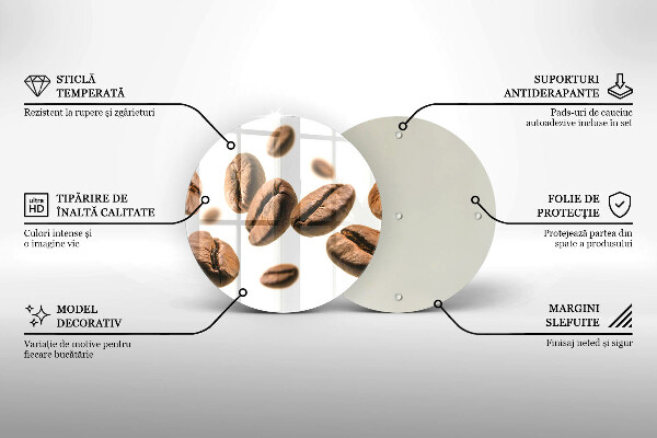Deska kuchenna szklana Ziarna kawy
