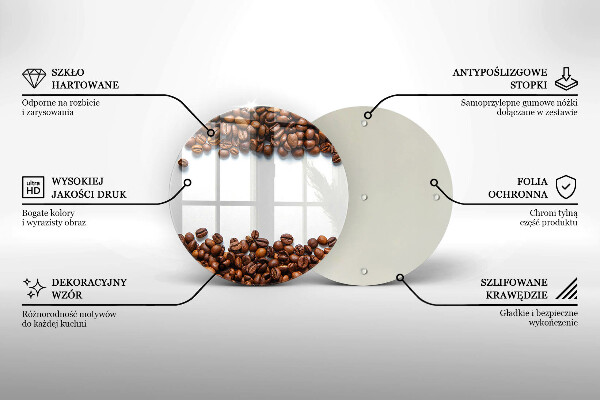 Deska kuchenna szklana Kawa ziarna