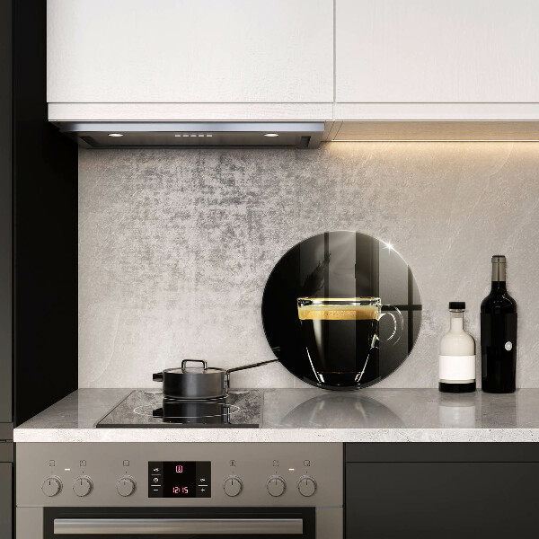 Deska kuchenna szklana Szklanka czarnej kawy