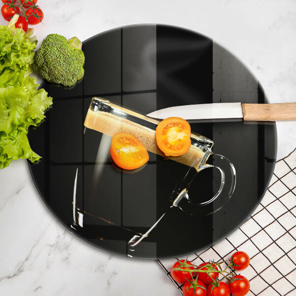 Deska kuchenna szklana Szklanka czarnej kawy