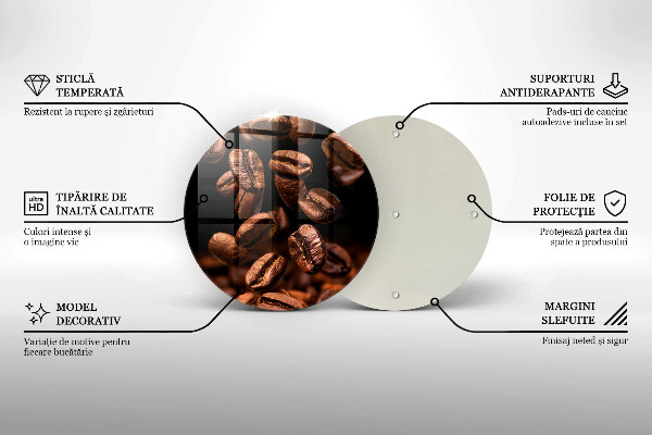 Deska kuchenna szklana Brązowe ziarna kawy