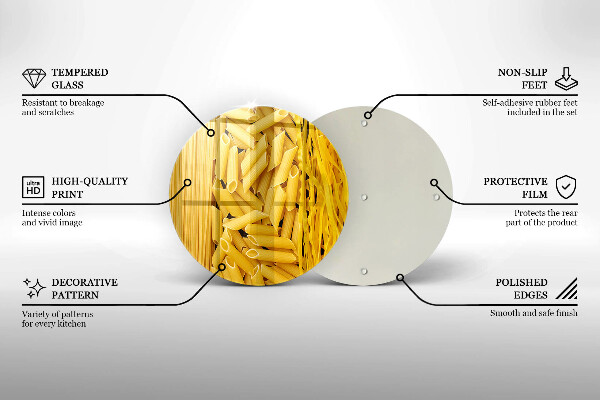 Deska kuchenna szklana Makaron