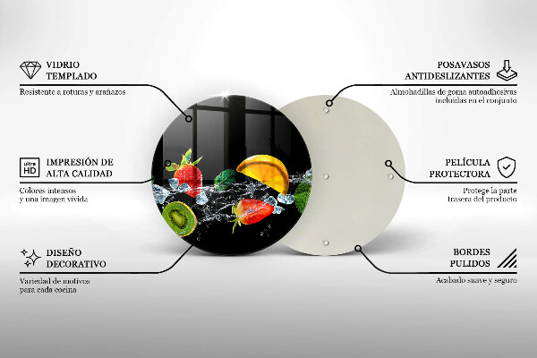 Deska kuchenna szklana Owoce w wodzie