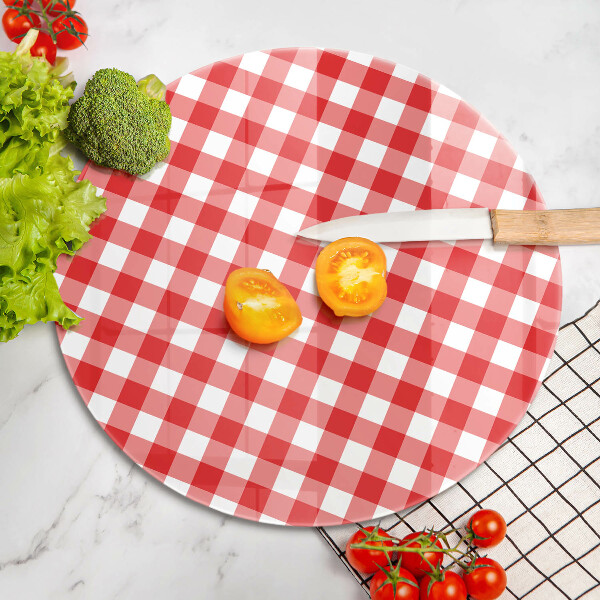 Deska kuchenna Czerwono biała krata