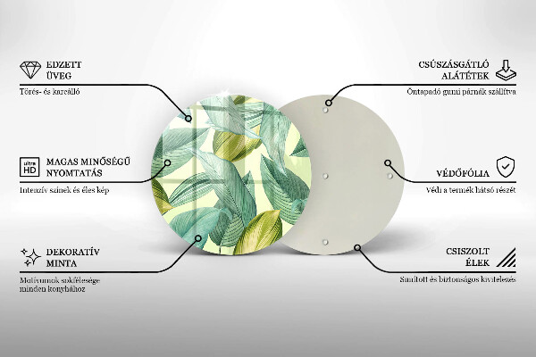 Deska kuchenna Zielone tropikalne liście
