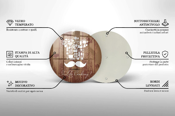 Deska kuchenna Napis I like cooking
