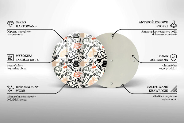 Deska kuchenna Rysunkowy motyw kuchenny
