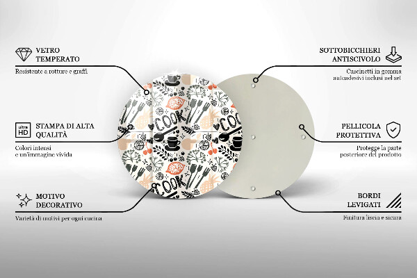 Deska kuchenna Rysunkowy motyw kuchenny