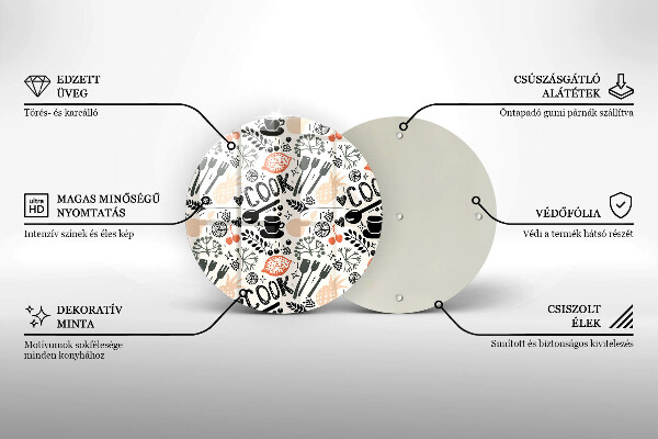 Deska kuchenna Rysunkowy motyw kuchenny