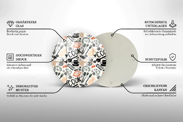 Deska kuchenna Rysunkowy motyw kuchenny