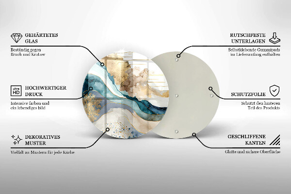 Deska kuchenna Kolorowy marmur