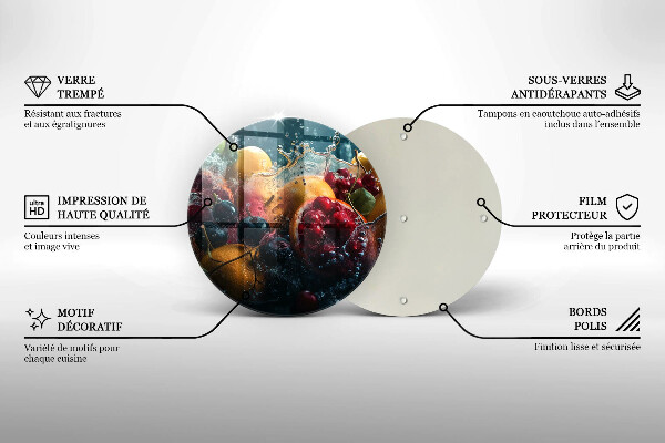 Deska kuchenna Owoce w wodzie