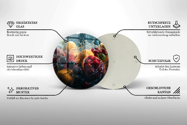 Deska kuchenna Owoce w wodzie