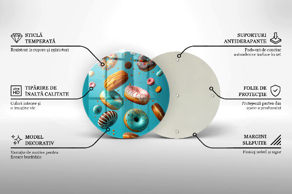 Deska kuchenna Kolorowe pączki donuty