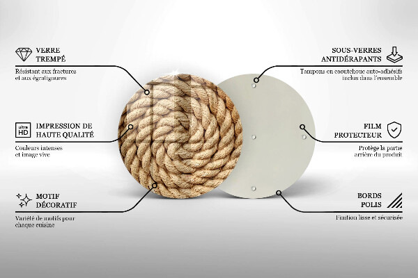 Deska kuchenna Gruba lina sznur