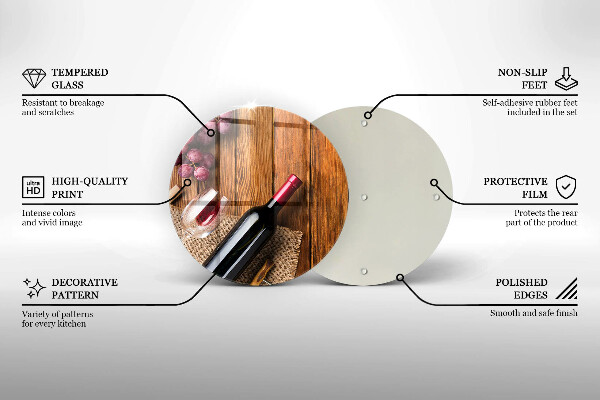 Deska kuchenna Butelka czerwonego wina