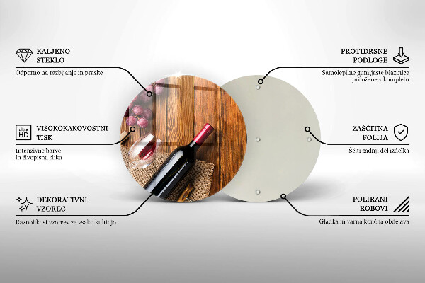 Deska kuchenna Butelka czerwonego wina