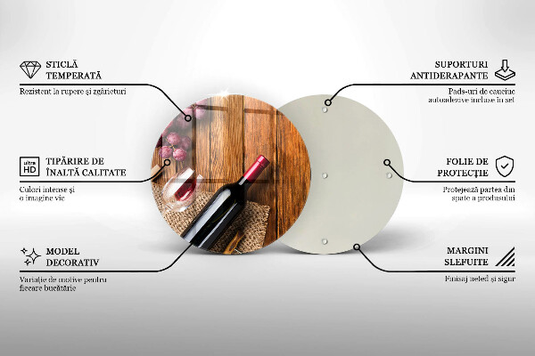 Deska kuchenna Butelka czerwonego wina