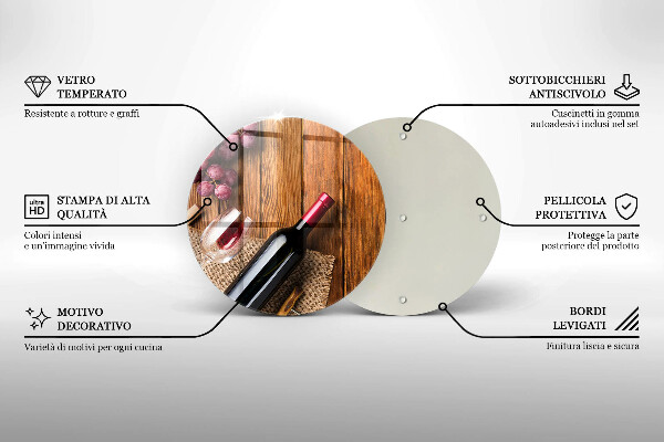 Deska kuchenna Butelka czerwonego wina