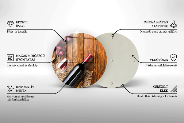 Deska kuchenna Butelka czerwonego wina